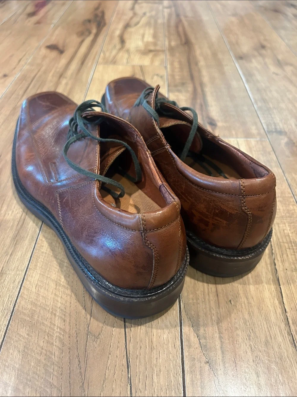 Johnston and Murphy moc toe laced dress shoes sz 12M